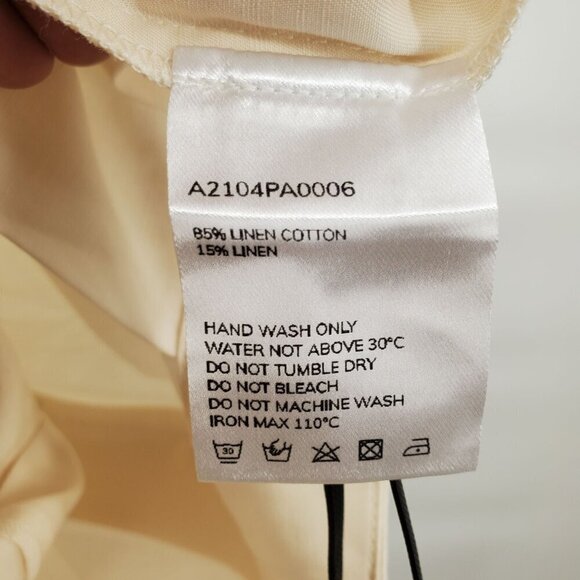 Lattelier Linen Blend Tapered Pants Women Size XL NWT Oversized Pleated Tapered - Picture 9 of 16